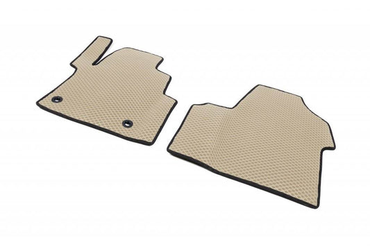Polyurethane mats (2 pcs, EVA, beige) 1+1 for Toyota Proace - Reelken Auto