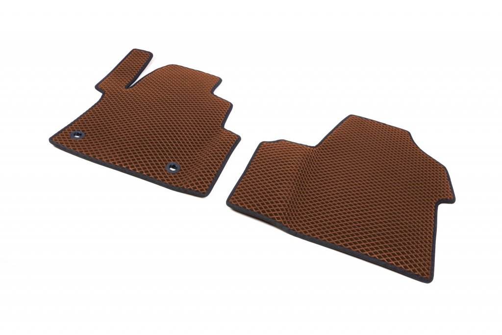 Polyurethane mats (2 pieces, EVA, brick) 1 + 1 for Toyota Proace - Reelken Auto