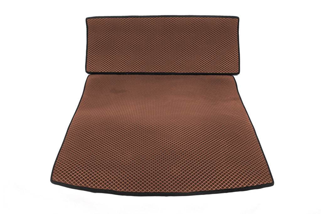 Trunk mat V1 MAXI (EVA, Brown) for Volkswagen Caddy 2004-2010 - Reelken Auto
