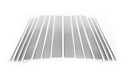 Door pillar molding (14 pcs, stainless steel) for Range Rover III L322 2002-2012 - Reelken Auto