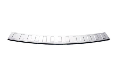 Cover on the rear bumper Carmos V1 with a bend (stainless steel) for Renault Duster 2008-2017 - Reelken Auto