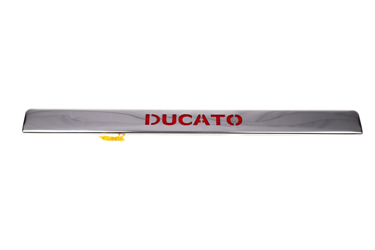 LED Trim Above License Plate (Stainless Steel) for Fiat Ducato 2006-2025 - image 1