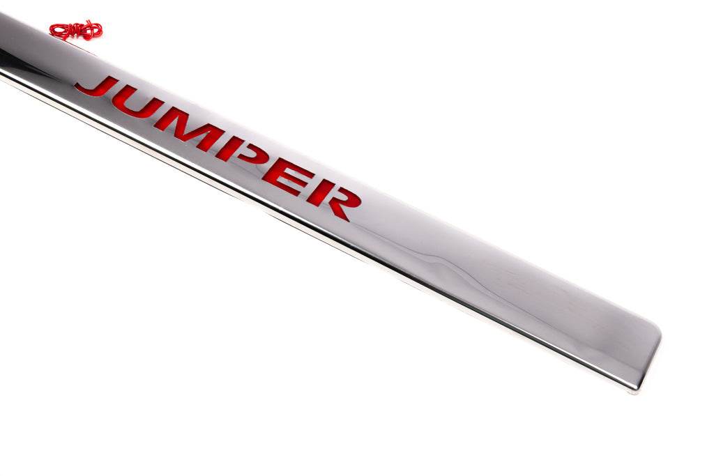 Chrome strap over the room LED-red (stainless) for Citroen Jumper 2007-2025 - Reelken Auto