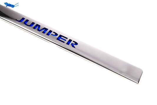Chrome strap over the room LED-blue (stainless) for Citroen Jumper 2007-2025 - Reelken Auto