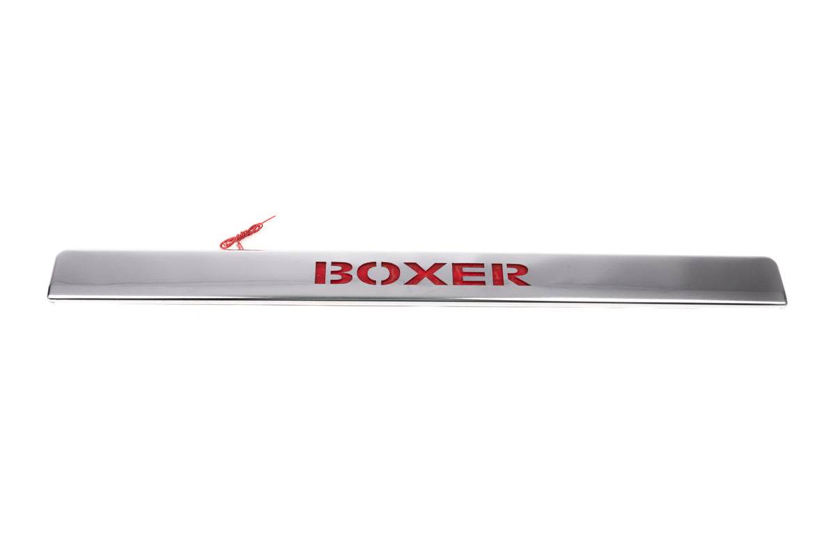 Chrome strap over the room LED-red (stainless) for Peugeot Boxer 2006-2025 - Reelken Auto