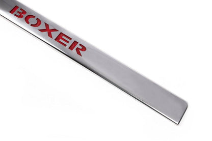 Chrome strap over the room LED-red (stainless) for Peugeot Boxer 2006-2025 - Reelken Auto