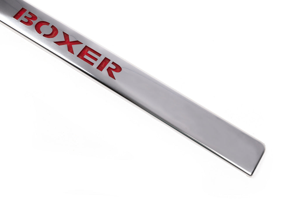 Chrome trim above license plate with LED red (stainless steel) for Peugeot Boxer 2006-2025 - image 3