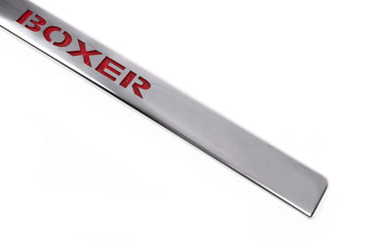 Chrome trim above license plate with LED red (stainless steel) for Peugeot Boxer 2006-2025 - image 3