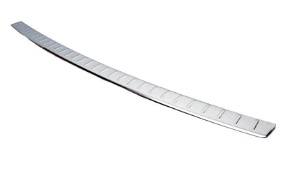 Cover on the rear bumper Carmos V1 (SW, stainless steel) for Skoda Superb 2009-2015 - Reelken Auto