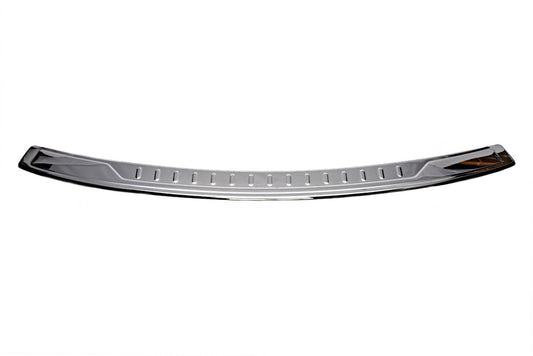 Rear bumper protector with lip (Carmos V1, stainless steel) for Volkswagen Caddy 2004-2010 - image 2
