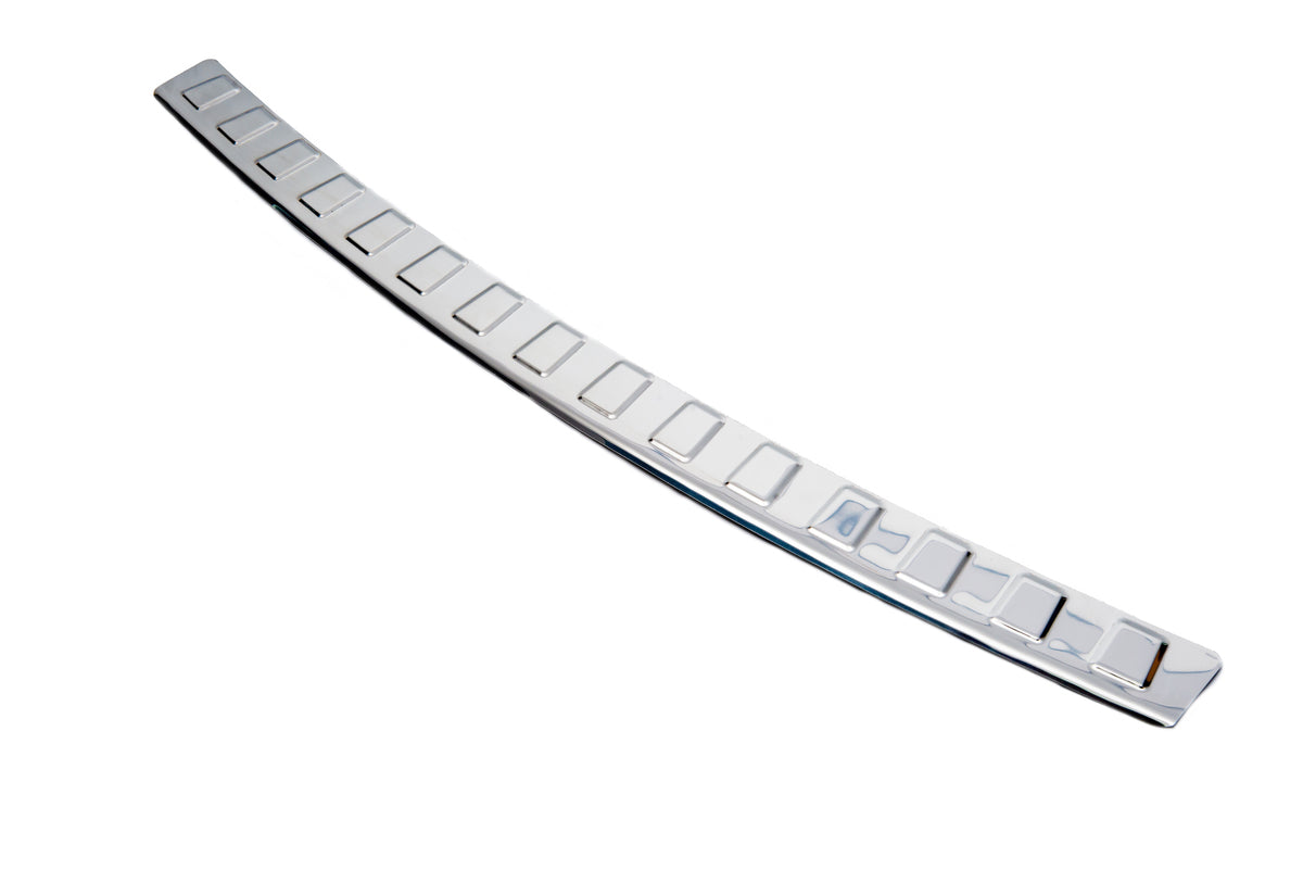 Rear bumper protector with lip Carmos V1 (stainless steel) for Volkswagen Golf Plus 2004-2014 - image 1