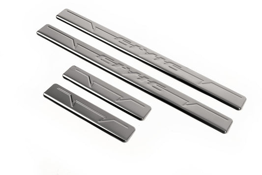 Door Sill Protectors OmsaLine V1 (4 pcs, Stainless Steel) for Honda Civic Sedan VIII 2006-2011 - image 2