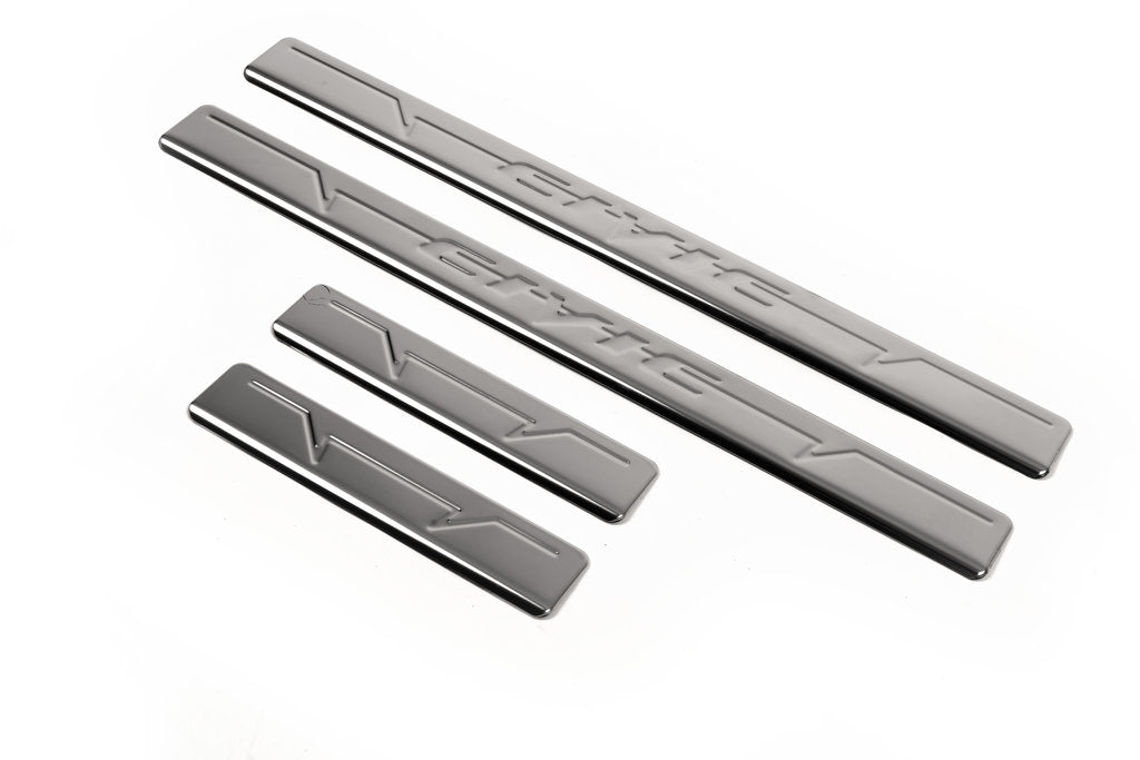 Door Sill Protectors OmsaLine V1 (4 pcs, Stainless Steel) for Honda Civic Sedan X 2016-2021 - image 2