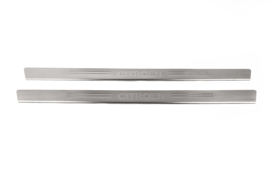 Door Sill Protectors OmsaLine (2 pcs, Stainless Steel) for Citroen C-2 2003-2009 - image 2