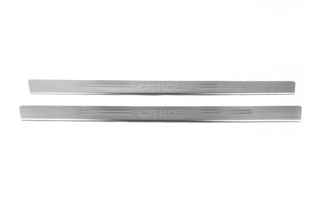 Sill OmsaLine (2 PCs., stainless steel.) for Citroen C-2 2003-2009 - Reelken Auto