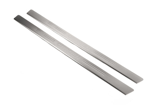 Door Sill Protectors OmsaLine (2 pcs, Stainless Steel) for Citroen C-2 2003-2009 - image 1