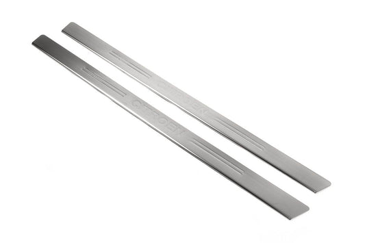 Sill OmsaLine (2 PCs., stainless steel.) for Citroen C-2 2003-2009 - Reelken Auto