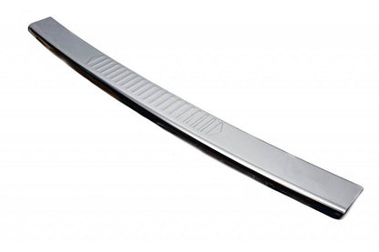 Cover on the rear bumper with a bend (Carmos V1, steel) for Volkswagen T5 Caravelle 2004-2010 - Reelken Auto