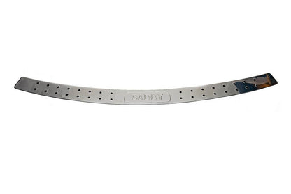 Rear bumper video (With black dots, stainless steel) for Volkswagen Caddy 2004-2010 - Reelken Auto