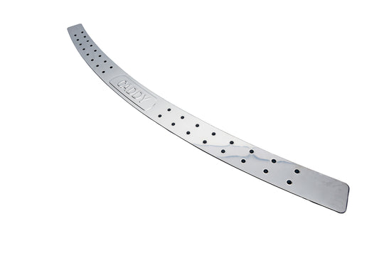 Rear bumper protector straight (with black dots, stainless steel) for Volkswagen Caddy 2010-2015 - image 1