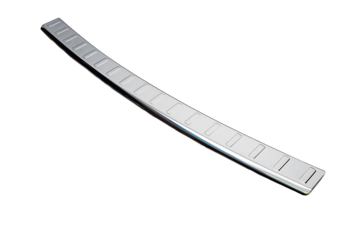 Rear bumper protector (SW, gloss, stainless steel) for Mercedes C-class W204 2007-2015 - image 2