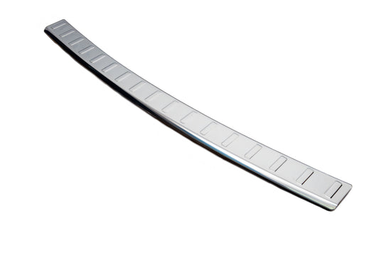 Rear bumper protector (SW, gloss, stainless steel) for Mercedes C-class W204 2007-2015 - image 2