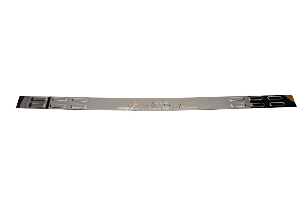 Rear bumper protector without lip (Carmos, stainless steel) for Mercedes Vito W639 2004-2014 - image 4