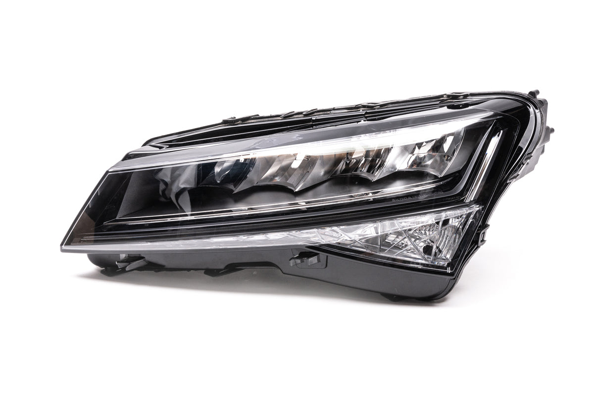 LED Headlight (Left, Original, Used) for Skoda Superb 2015-2024 - image 1