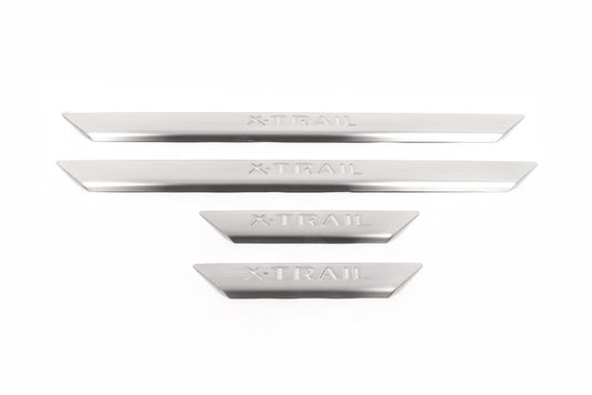 Door Sill Protectors OmsaLine (4 pcs, Stainless Steel) for Nissan X-trail T30 2002-2007 - image 2