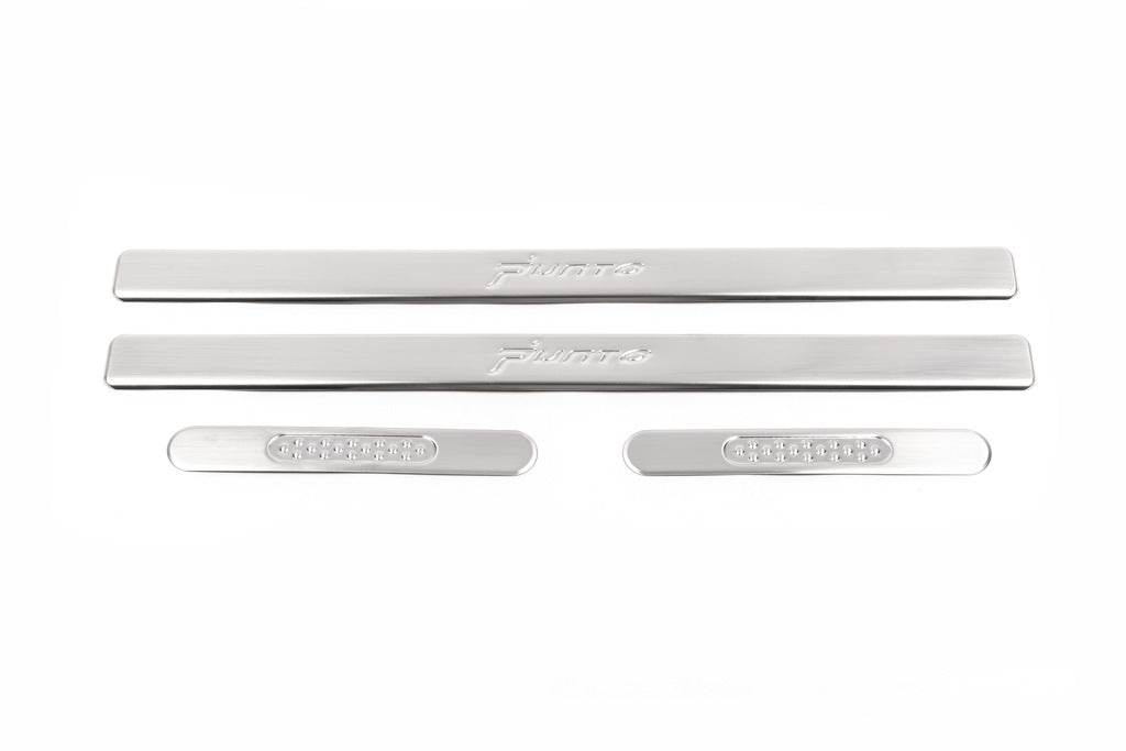 Sill OmsaLine (4 pcs, stainless steel.) for Fiat Punto Grande/EVO 2006-2018 - Reelken Auto