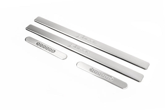 Sill OmsaLine (4 pcs, stainless steel.) for Fiat Punto Grande/EVO 2006-2018 - Reelken Auto