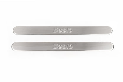 Door Sill Covers (Omsa, 2 pcs, Stainless Steel) for Fiat Doblo I 2005-2010 - image 1