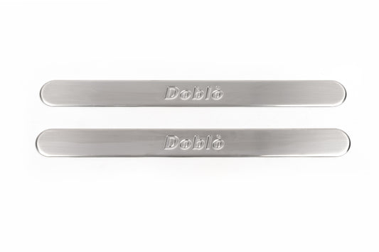 Door Sill Covers (Omsa, 2 pcs, Stainless Steel) for Fiat Doblo I 2001-2005 - image 1