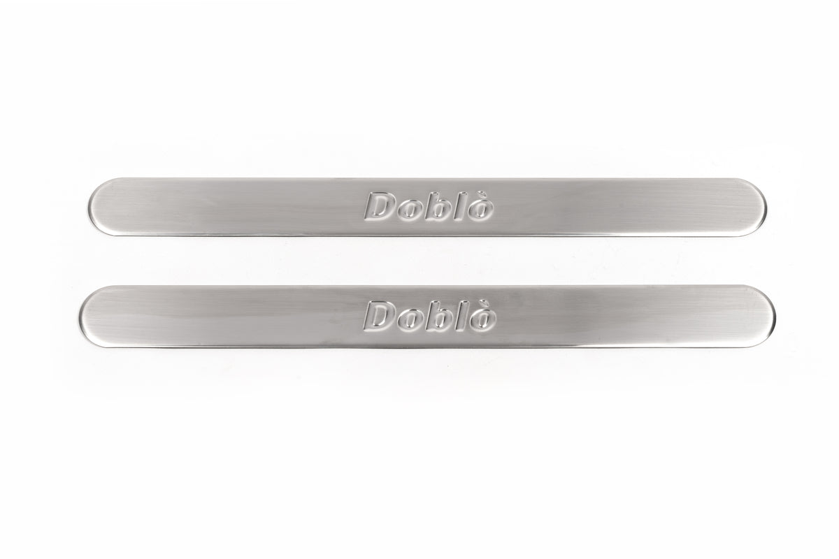 Door Sill Covers (Omsa, 2 pcs, Stainless Steel) for Fiat Doblo I 2001-2005 - image 1