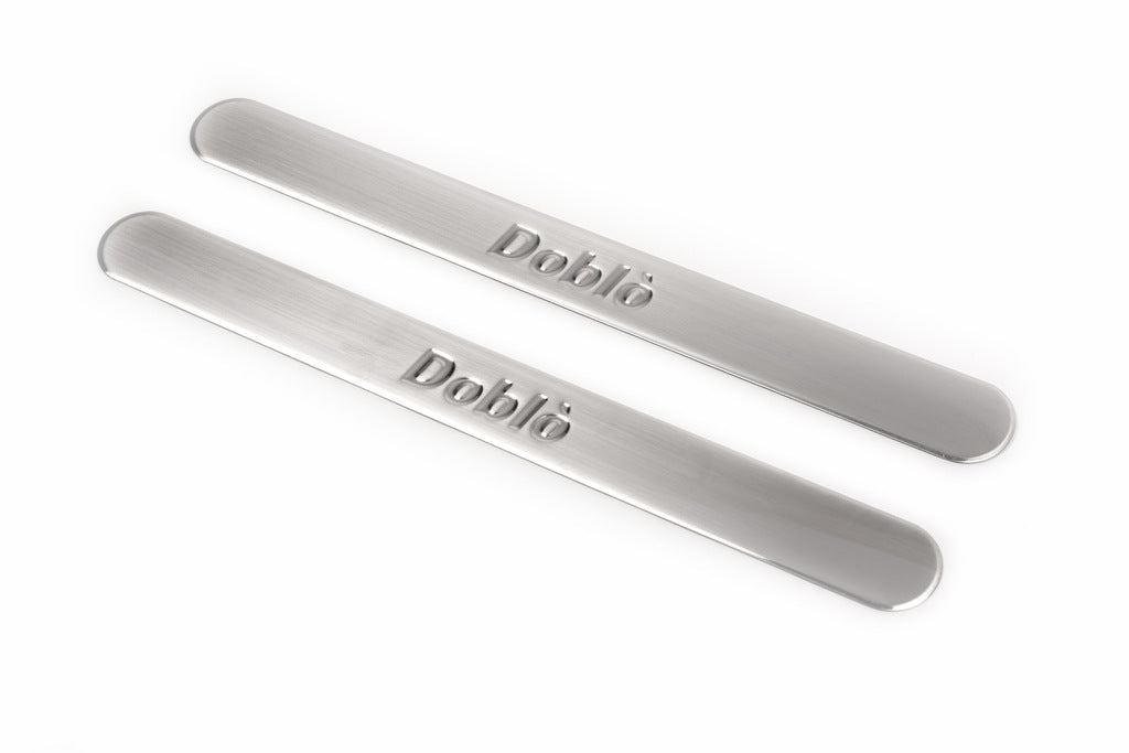 Door Sill Covers (Omsa, 2 pcs, Stainless Steel) for Fiat Doblo I 2005-2010 - image 2