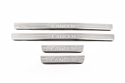 Door Sill Protectors OmsaLine (4 pcs, Stainless Steel) for Mitsubishi Lancer 9 2004-2008 - image 4