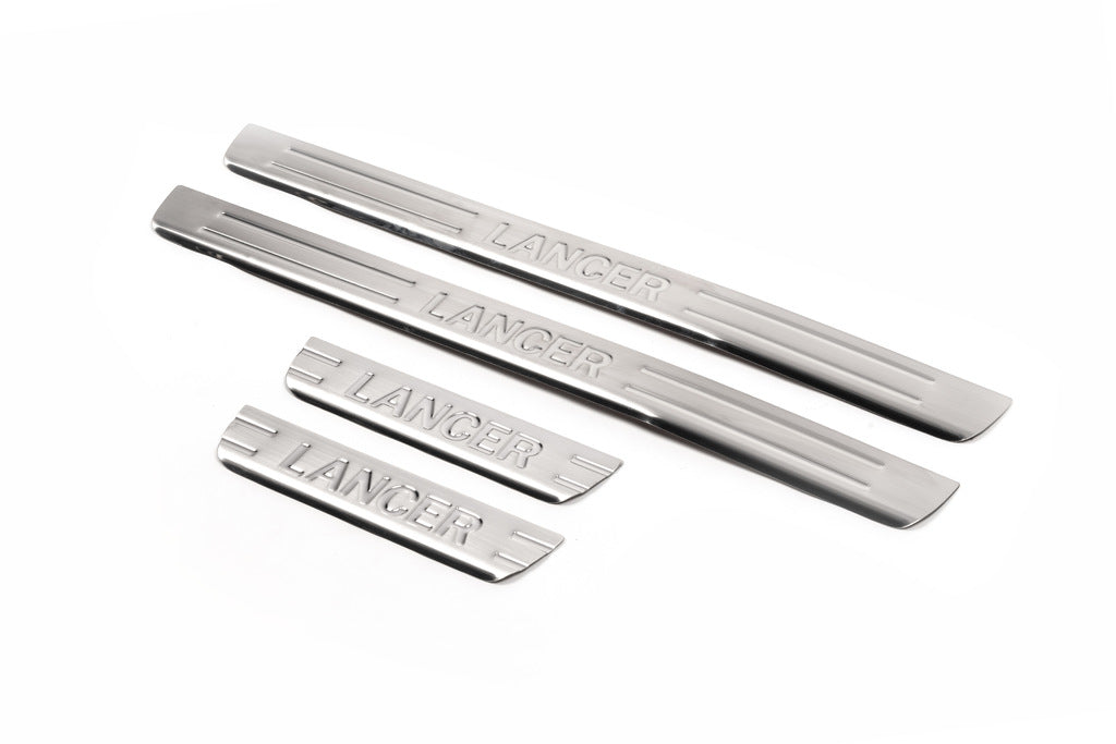 Door Sill Protectors OmsaLine (4 pcs, Stainless Steel) for Mitsubishi Lancer 9 2004-2008 - image 5