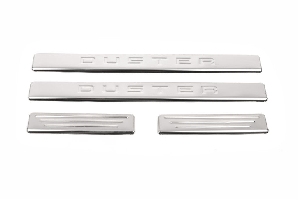 Door Sill Protectors OmsaLine (4 pcs, Stainless Steel) for Dacia Duster 2008-2018 - image 4