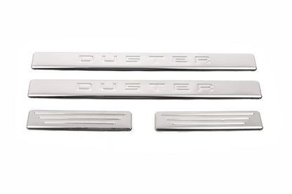 Door Sill Protectors OmsaLine (4 pcs, Stainless Steel) for Dacia Duster 2008-2018 - image 4