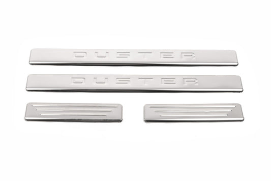 Door Sill Protectors OmsaLine (4 pcs, Stainless Steel) for Renault Duster 2008-2017 - image 2