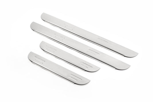 Door sills OmsaLine (4 pieces, stainless steel) for Toyota Rav 4 2006-2013 - Reelken Auto