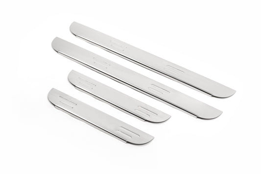 Door Sill Protectors OmsaLine (4 pcs, Stainless Steel) for Toyota Rav 4 2006-2013 - image 1