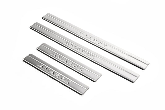 Door Sill Protectors OmsaLine (4 pcs, Stainless Steel) for Volkswagen Amarok 2010-2022 - image 1