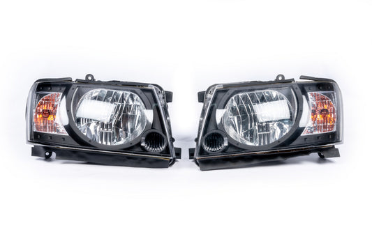 Front Headlights Safari Black (2004-2008, 2pcs) for Nissan Patrol Y61 1997-2011 - image 2