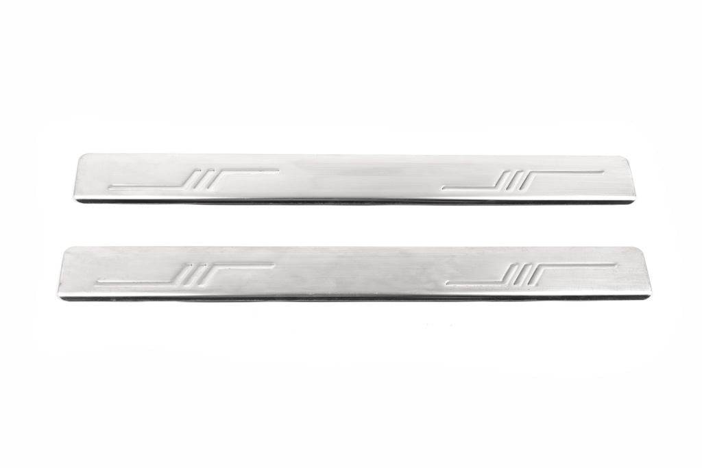 Door sills OmsaLine (2 pieces, stainless steel) for Toyota Corolla 2007-2013 - Reelken Auto