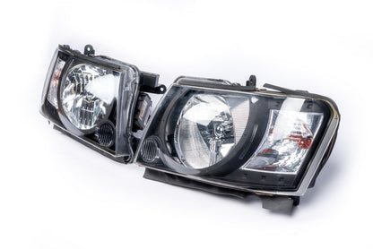 Front Headlights Safari Black (2004-2008, 2pcs) for Nissan Patrol Y61 1997-2011 - image 3
