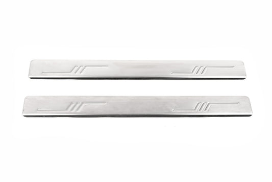 Door Sill Protectors OmsaLine (2 pcs, Stainless Steel) for Toyota Corolla 2007-2013 - image 2