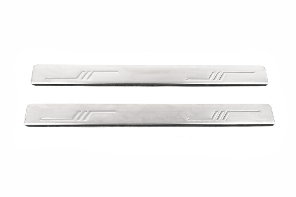 Door Sill Protectors OmsaLine (2 pcs, Stainless Steel) for Toyota Corolla 2007-2013 - image 2