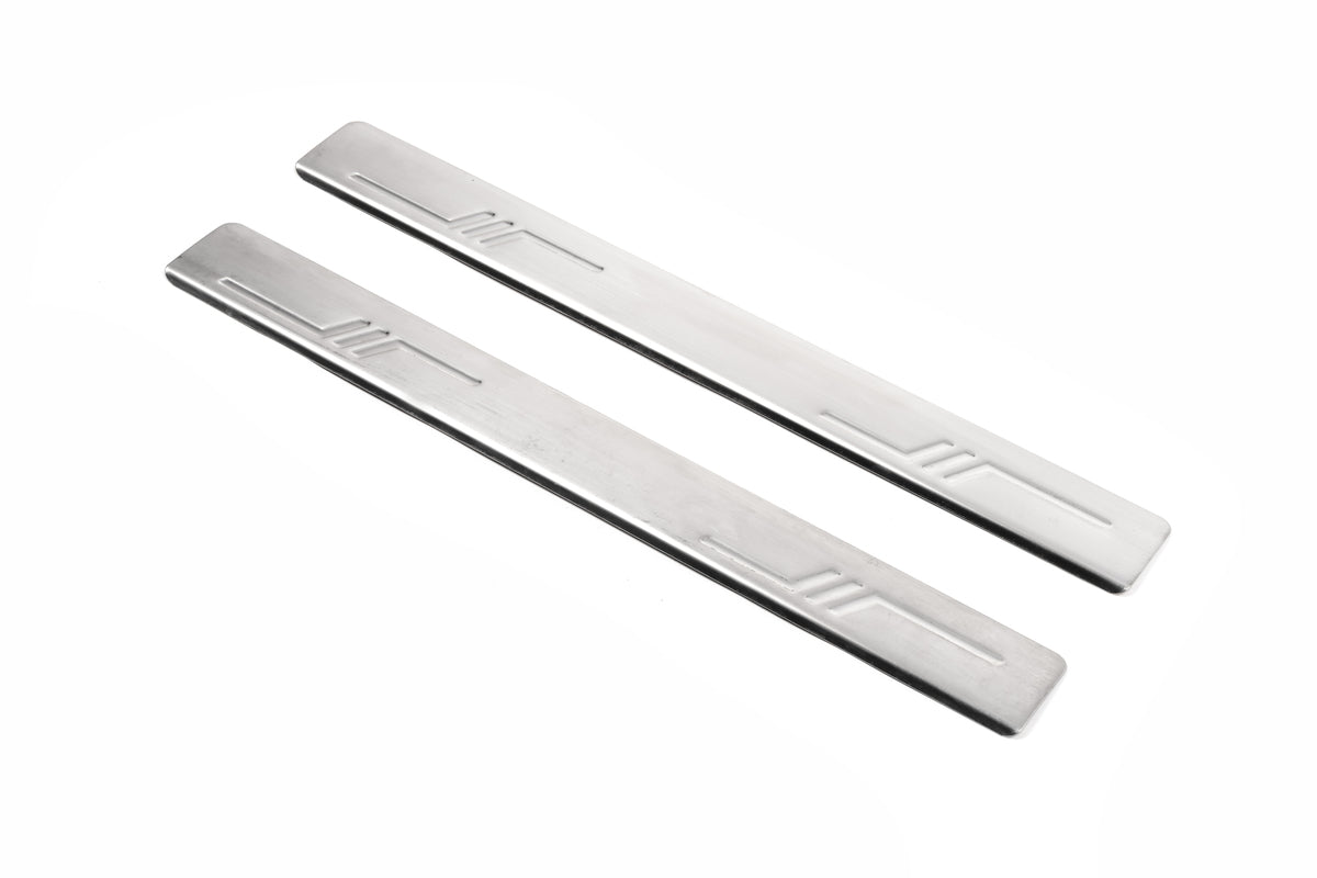 Door Sill Protectors OmsaLine (2 pcs, Stainless Steel) for Toyota Corolla 2007-2013 - image 1