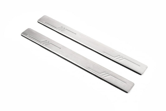 Door Sill Protectors Omsa (2 pcs, Stainless Steel) for Citroen C-1 2005-2014 - image 1